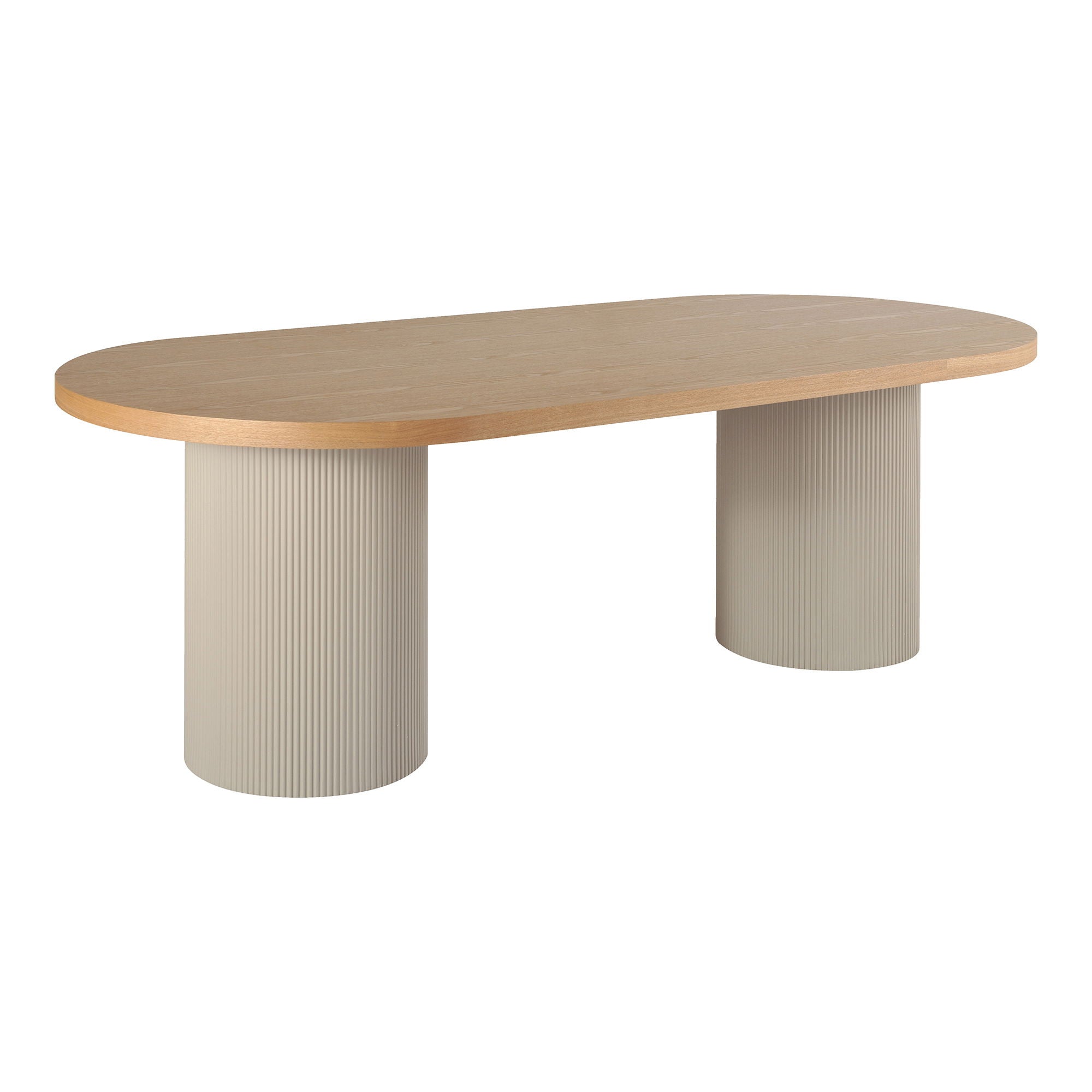 Solva Dining Table - Dining table, ash, natural, sand<br>100x220x75 cm